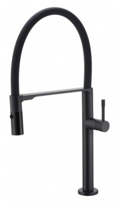 Смеситель для кухни Boheme UNO BLACK 114-B, чёрный матовый