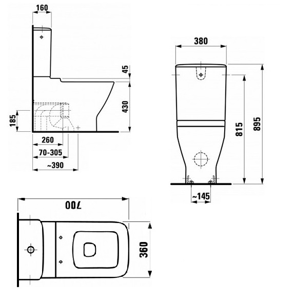 Унитаз с бачком Laufen Palace 8.2470.6.000.231.1