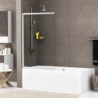 Шторка на ванну 100 см. Wasserkraft Main 41S02-100