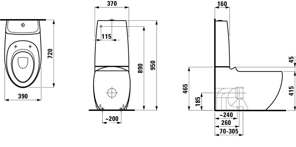 Унитаз с бачком Laufen Alessi 8.2297.6.400.000.1