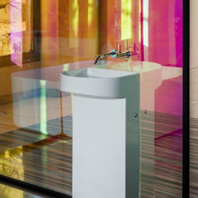 Laufen Sonar Раковина 41х38х90 см, без отв., без перелива, напольная, цвет: белый 8.1134.1.000.112.1