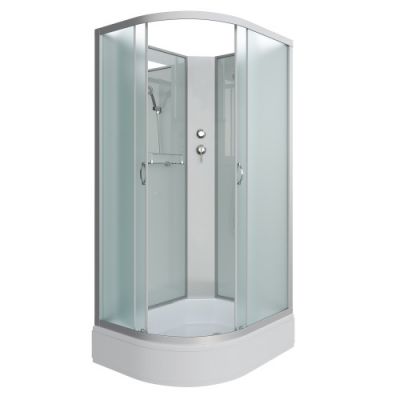 Душ.каб. NG-33094-14RBK (1000х900х2000) средний поддон (26см) стекломатовое
