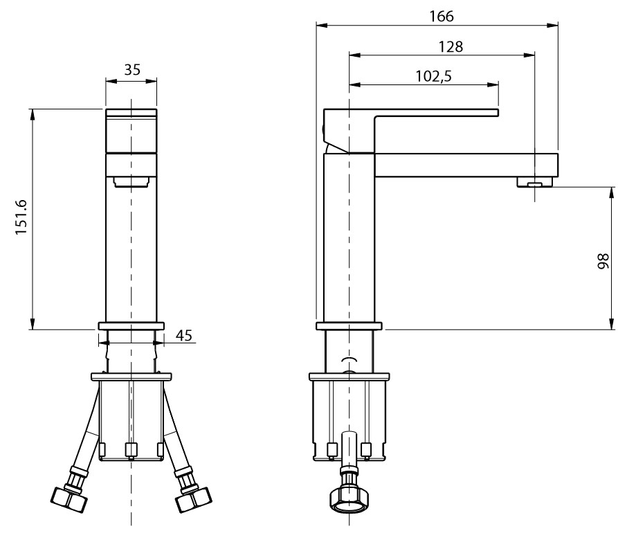M&Z LRN00220 Lauren Смеситель для для раковины чёрный матовый