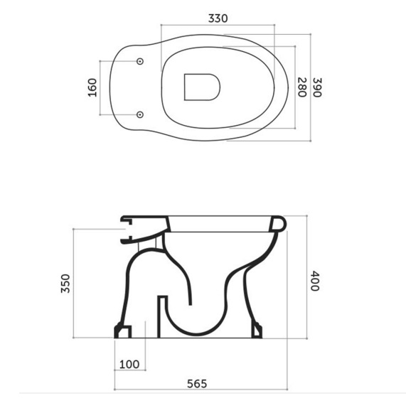 Чаша унитаз слив в пол Disegno Ceramica Paolina PA 001 000 01