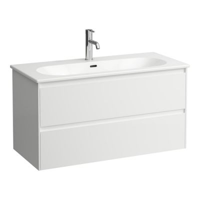 8.6008.8.260.104.1 Laufen Lua База с раковиной 100х45хh52см, с 1 отв., 2 ящика, цвет: белый матовый