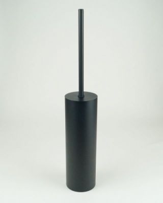 Surya Metall, круглый настенный ерш с крышкой 8х8хh46 см, цвет черный матовый