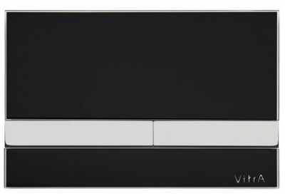 Кнопка смыва Vitra 740-1101 стекло, черный глянец