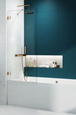 Шторка на ванну 100 см Radaway Essenza Pro Gold PNJ II золото