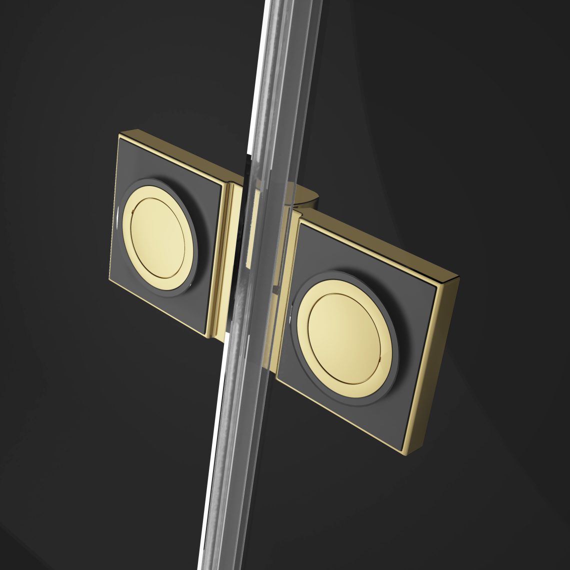 Пятиугольный душевой уголок 100X80 Essenza Pro Gold PTJ