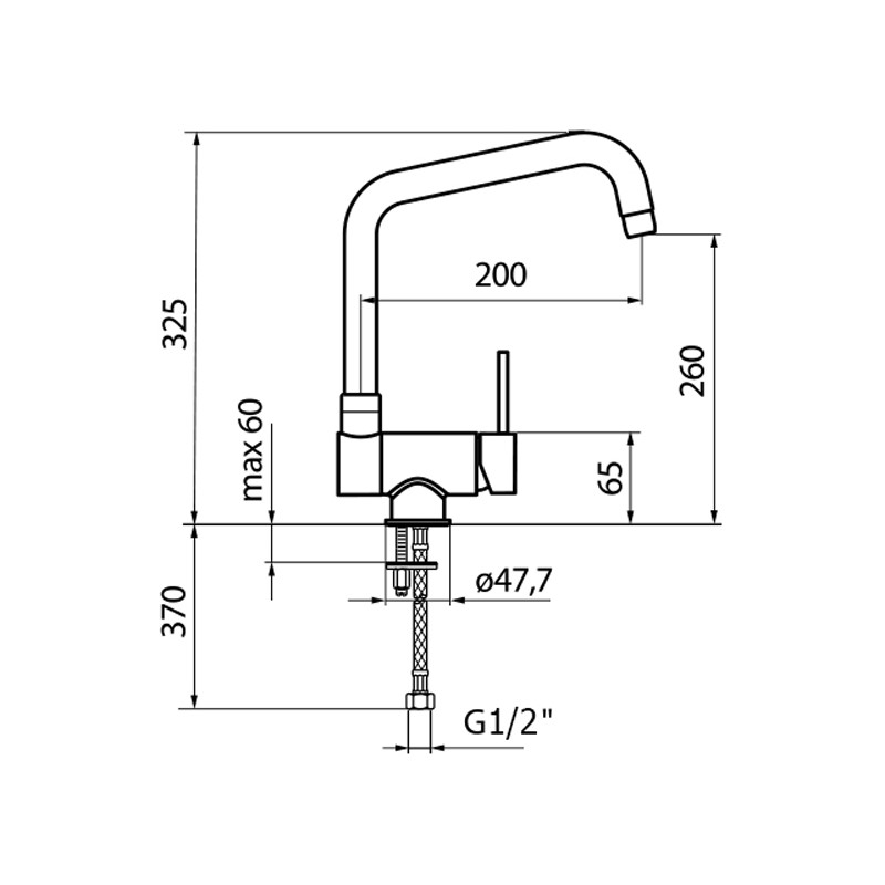 Смеситель для кухни Webert Window WD920702015, хром