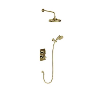 Душевой комплект с термостатом Burlington Riviera HOX.005V RIV3 GOLD
