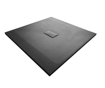 Душевой поддон 100x100 Wasserkraft Elbe 74T19 чёрный камень