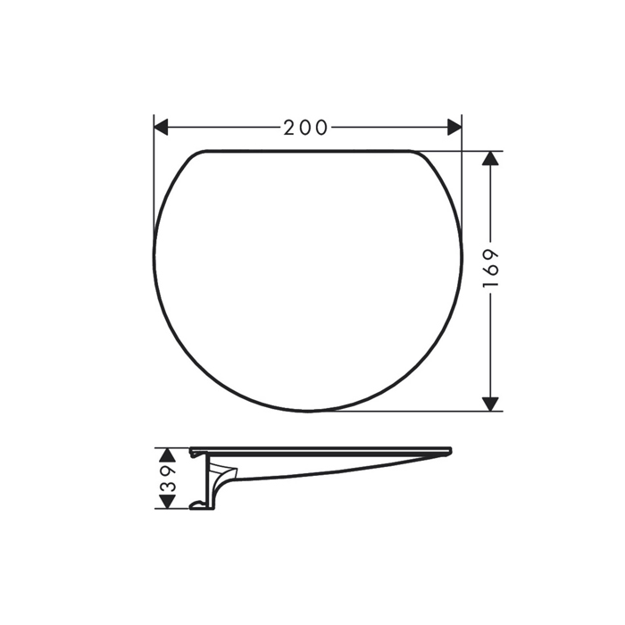 27915670 Hansgrohe WallStoris Полка, цвет: матовый черный