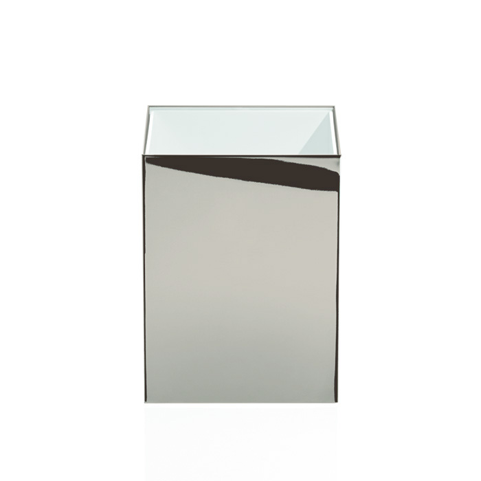 Decor Walther DW 74 Корзина для бумаги 17x17x24см, напольная цвет: никель сатинированный 614034