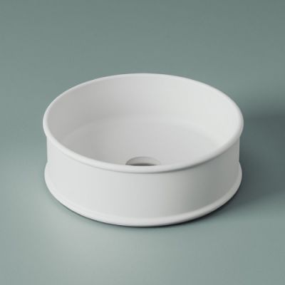 Раковина накладная круглая d44 ArtCeram Atelier ATL001 01 белый глянцевый