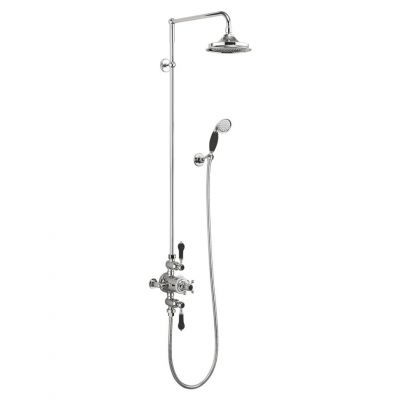 Душевая стойка с термостатом Burlington Avon BAF3S серия BLACK, V21/ARCV21 CHR