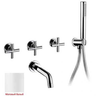 62138543 Palazzani Formula врезной комплект для ванны и душа, 1/2"-3/4" белый матовый
