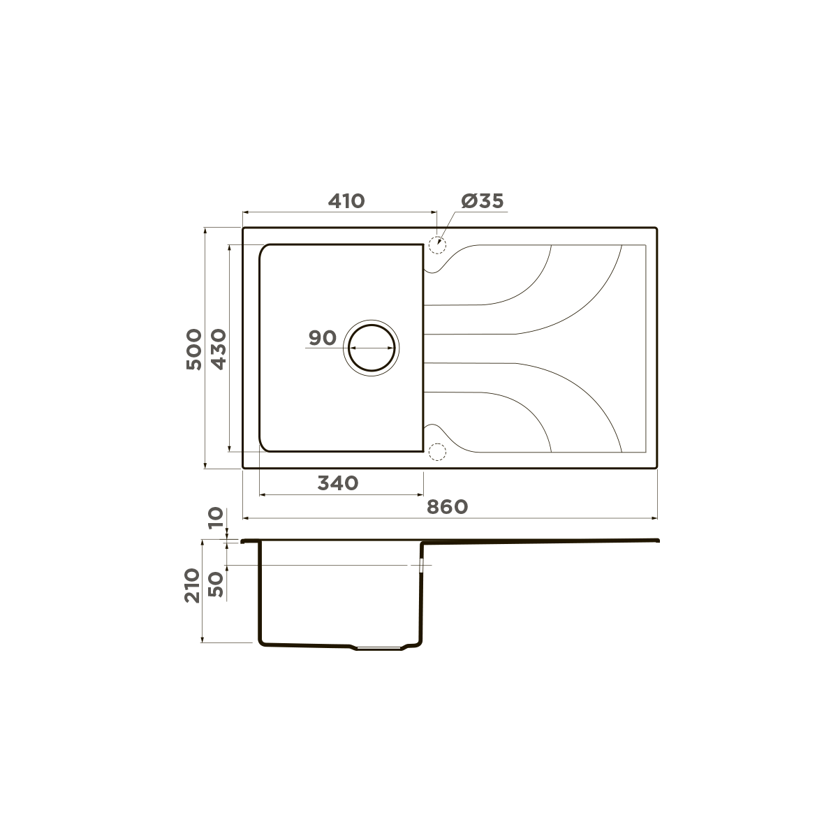 Кухонная мойка Omoikiri Yasugata-86-PL 4993875