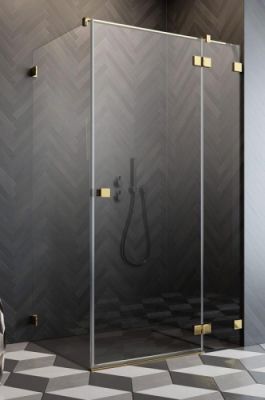 Прямоугольный душевой уголок 110X80 Essenza Pro Gold KDJ золото