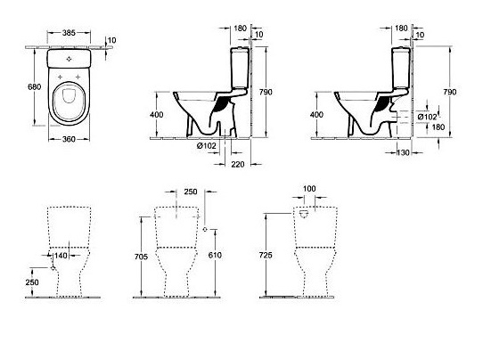 Чаша унитаз Villeroy&Boch O.novo 5661 1001