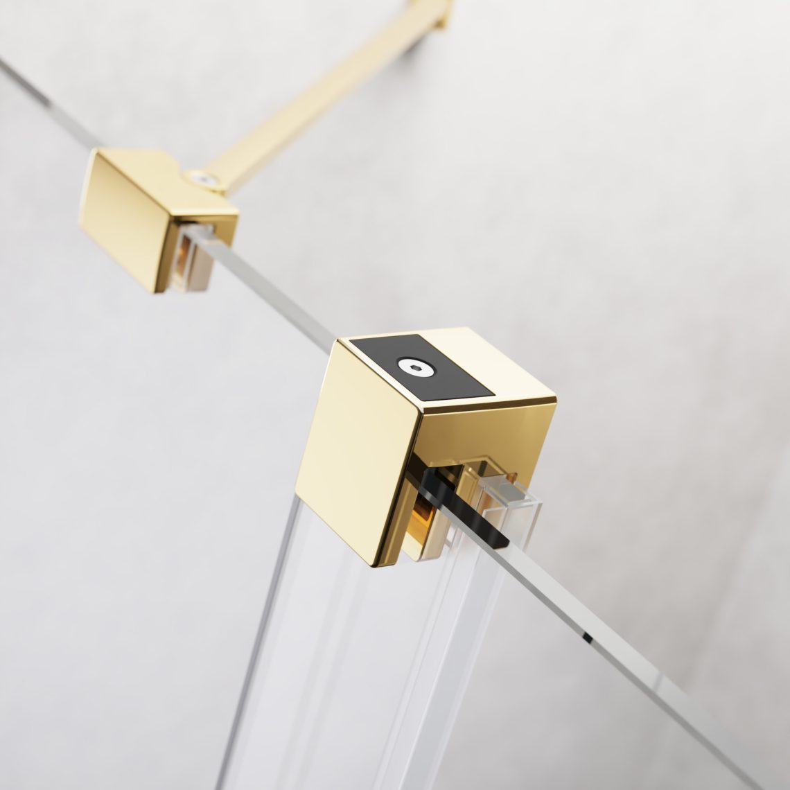 Шторка на ванну 110 см Radaway Furo Gold PND II раздвижная профиль золото правая