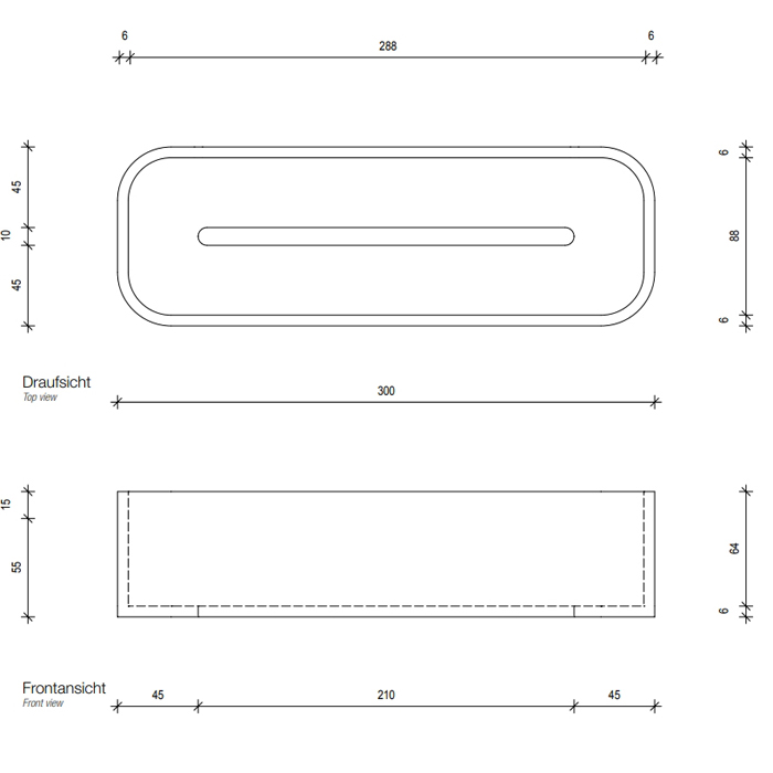 Decor Walther Stone SCT30 Душевая полочка 30x10см, настольная, цвет: белый 973650