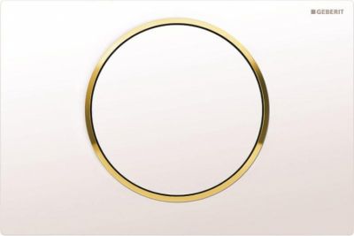 Кнопка одиночного смыва Sigma 10 Geberit 115.758.KK.5 белый/золото
