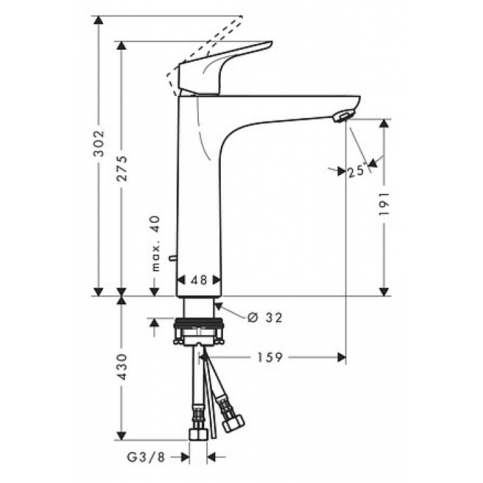 Смеситель для раковины Hansgrohe Focus 31608000