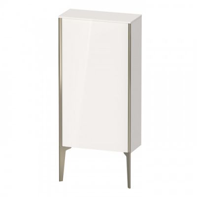 Duravit XViu Шкаф подвесной 50x24x89см, с 1 дверью, 2 стеклянными полками (петли слева), цвет: белый глянцевый/champagne matt XV9714B1