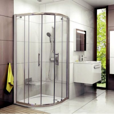 Душевая дверь 90x90 см Ravak BLIX XP2CP4 -90 R 500 блестящий + Транспарент
