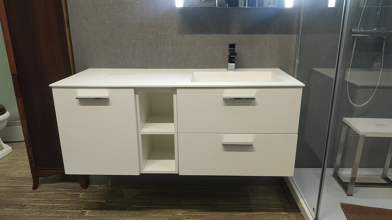Мебель для ванной Puris Milano 120L белый матовый