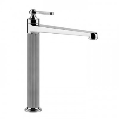 Gessi Venti20 Смеситель для раковины на 1 отверстие, однорычажный, высокий, в комплекте с донным клапаном, цвет: хром 65003#031