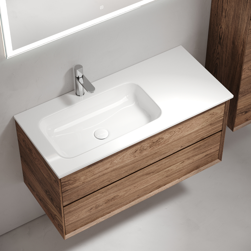MR2.0100LECH Ceramica Nova Тумба подвесная SANCOS Marmi 2.0 левая, 995х445, цвет дуб чарльстон