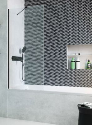 Шторка на ванну 70 см Radaway MODO NEW BLACK PNJ II