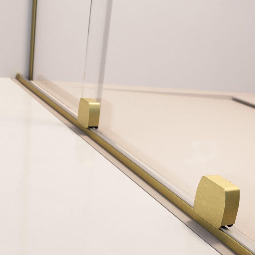 Шторка на ванну 120 см Radaway Furo SL Brushed Gold PND II раздвижная, профиль брашированное золото