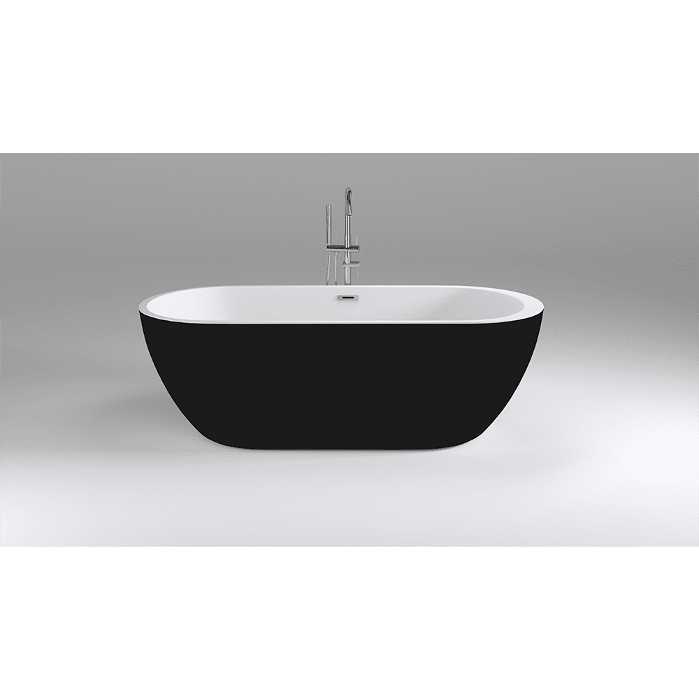 105SBBL Акриловая ванна отдельночтоящая B&W SB105 Black (1700x800x580)