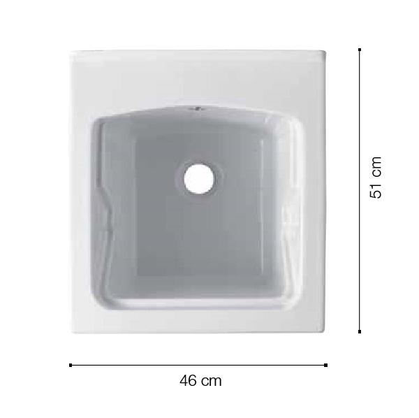 Раковина для стирки белья 46x51 см Alice ceramica Laundry 300313