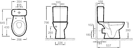 Jacob Delafon Patio Чаша унитаза UJV102-00