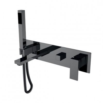 Смеситель для ванны Boheme встроенный QUBIC Shine Gun Metal 474-2-SGM