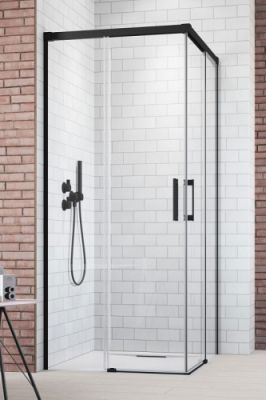 Душевая кабина 90x90 с двумя раздвижными дверями IDEA Black KDD