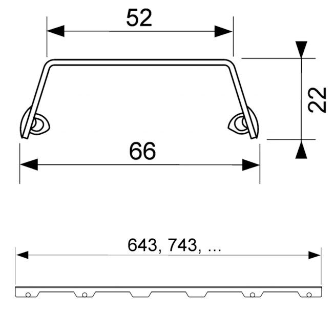 TECEdrainlinе Решетка steel II, 1000мм, цвет: сталь, матовая 601083