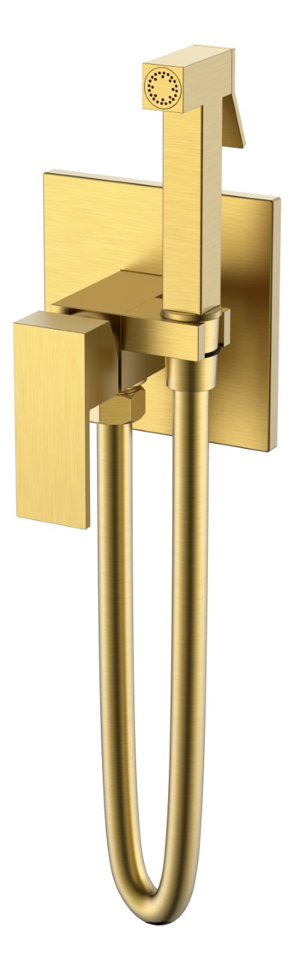 Смеситель гигиенический Boheme, QUBIC Matt Gold 477-MG