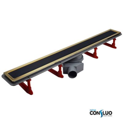 Душевой лоток 950 мм Pestan Confluo Premium Line Black Glass Gold