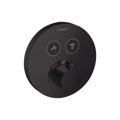15743670 Hansgrohe ShowerSelect S Термостат ShowerSelect S, для 2 потребителей, СМ, цвет: матовый черный