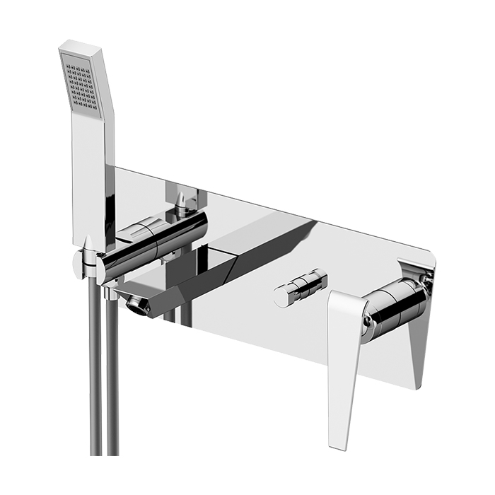 Gattoni Boomerang Смеситель встраиваемый для ванны с душем, цвет: хром 4505/45С0cr