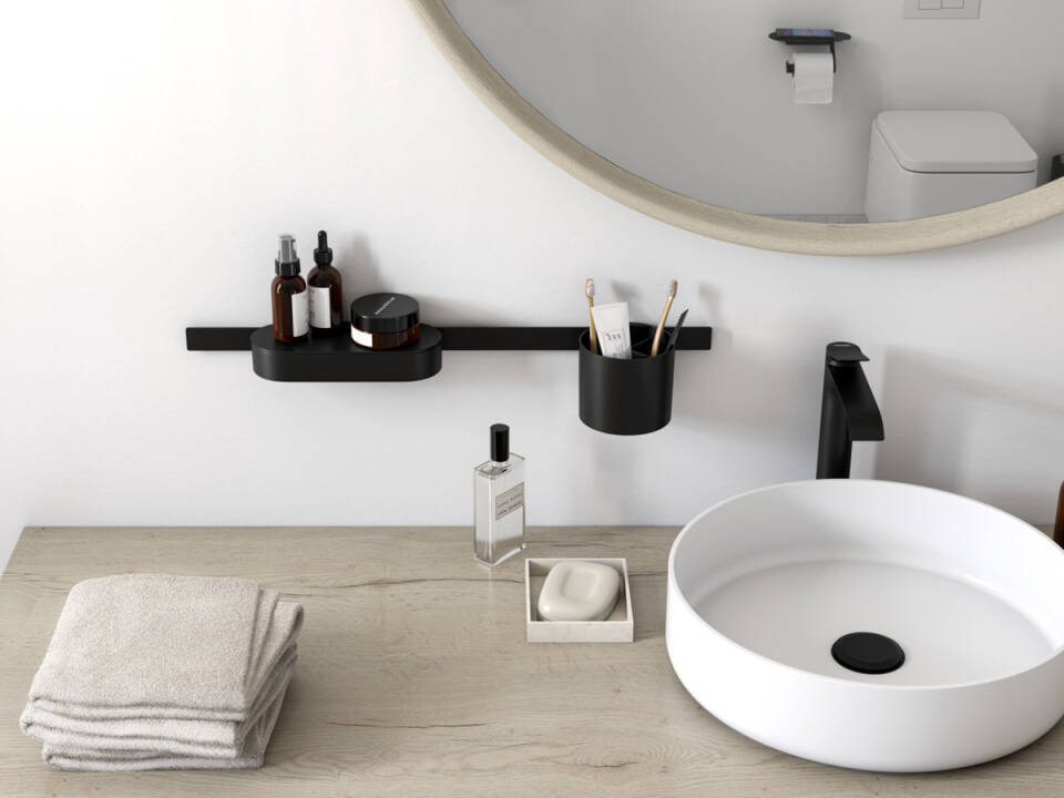 27902670 Hansgrohe WallStoris Штанга 50 см, цвет: матовый черный
