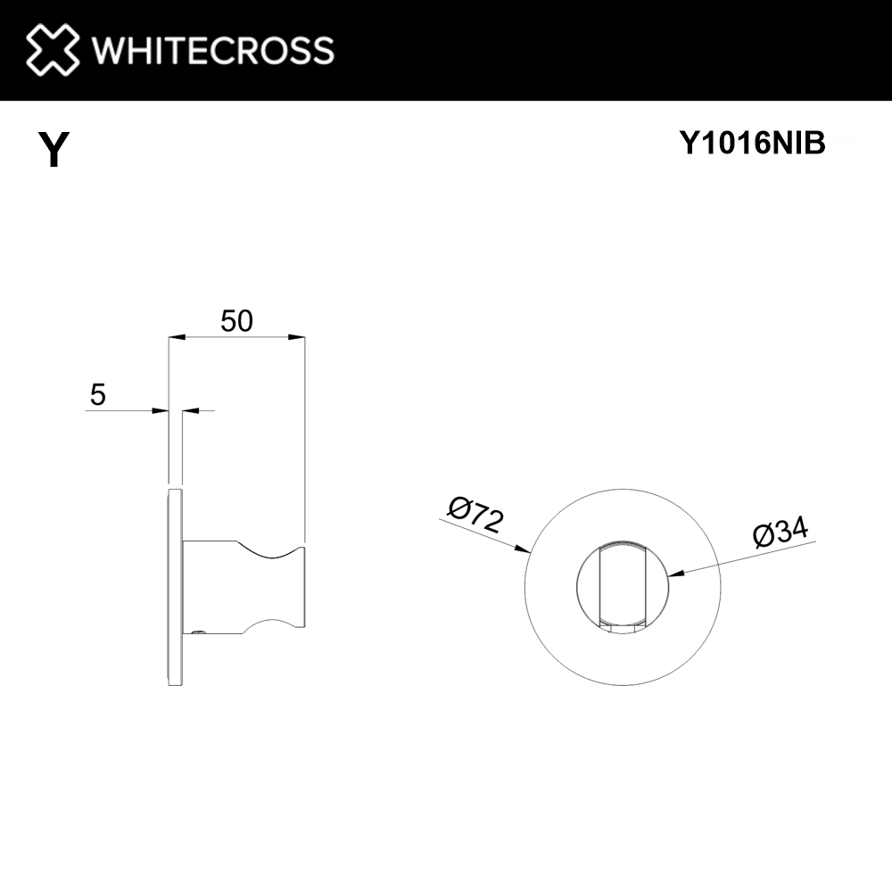 Кронштейн точечный WHITECROSS Y1016NIB (брашированный никель)