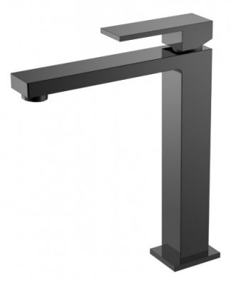 Смеситель для умывальника высокий Boheme QUBIC Shine Gun Metal 472-SGM