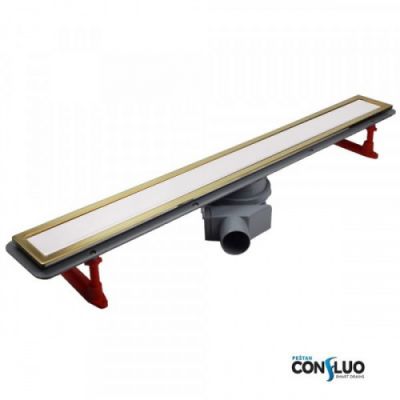 Душевой лоток 450 мм Pestan Confluo Premium Line White Glass Gold