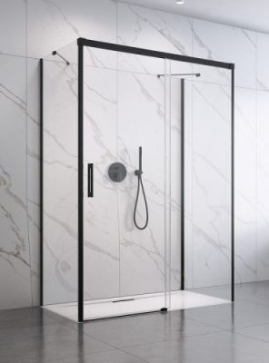 Душевой уголок пристенный 160x70 Radaway Idea Black KDJ+S door 160 R